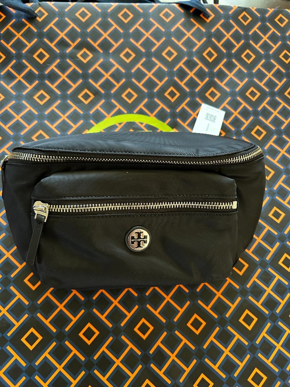 Tory Burch Nylon Belt Bag 170436 Black Fanny Pack Crossbody Sling NWT